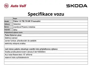 Škoda Fabia Selection