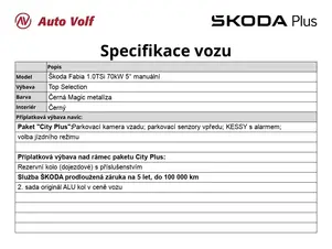 Škoda Fabia Top Selection