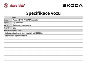 Škoda Fabia Top Selection