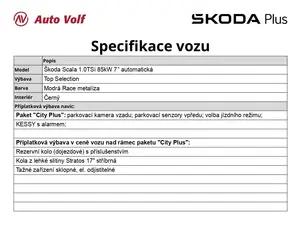Škoda Scala Top Selection