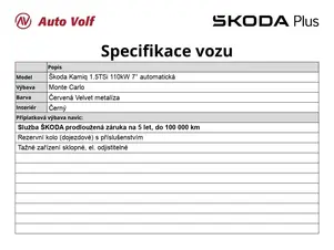 Škoda Kamiq Monte Carlo