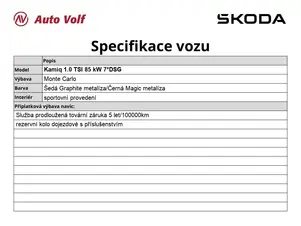 Škoda Kamiq Monte Carlo